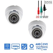 1080p AHD CVI TVI Outdoor Night Vision Analog CCTV Security Dome Camera 2 Pack