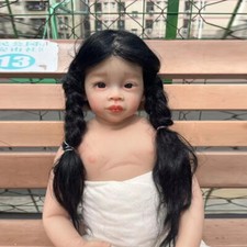 Cute 30inch Reborn Baby Doll Kit Painted Doll Kit Hand-Rooted Hair Toy Handmade