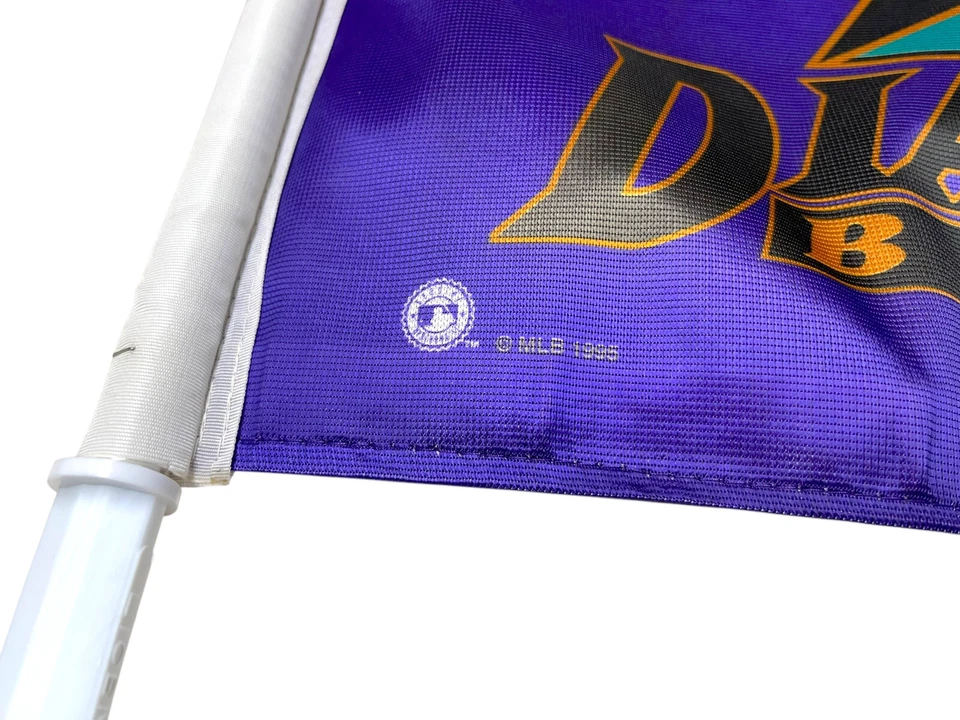 VINTAGE 1995 ARIZONA DIAMONDBACKS MLB WORLD SERIES CHAMPIONS CAR FLAG (NEW) - Image 3 of 4