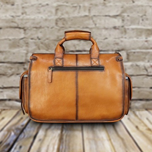 Genuine Leather Messenger Bag and Briefcase Purse for Men Real Leather Shoulder - Picture 9 of 15
