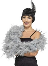 Smiffys 45196 Deluxe Boa, Silver, One Size