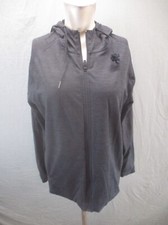 ZELLA Size S Men BLK Full Zip Stand Collar Pocket Drawstring Athletic Jacket 344