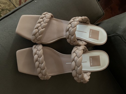 Dolce Vita Paily Damen-Sandale Blockabsatz Schuhe nude geflochten Slipper 9,5 neu - Bild 7 von 9