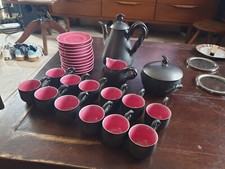 SERVICE A CAFE VALLAURIS VINTAGE MONICA CERAM TRES COMPLET 12 TASSES ÷ 3 PIECES 