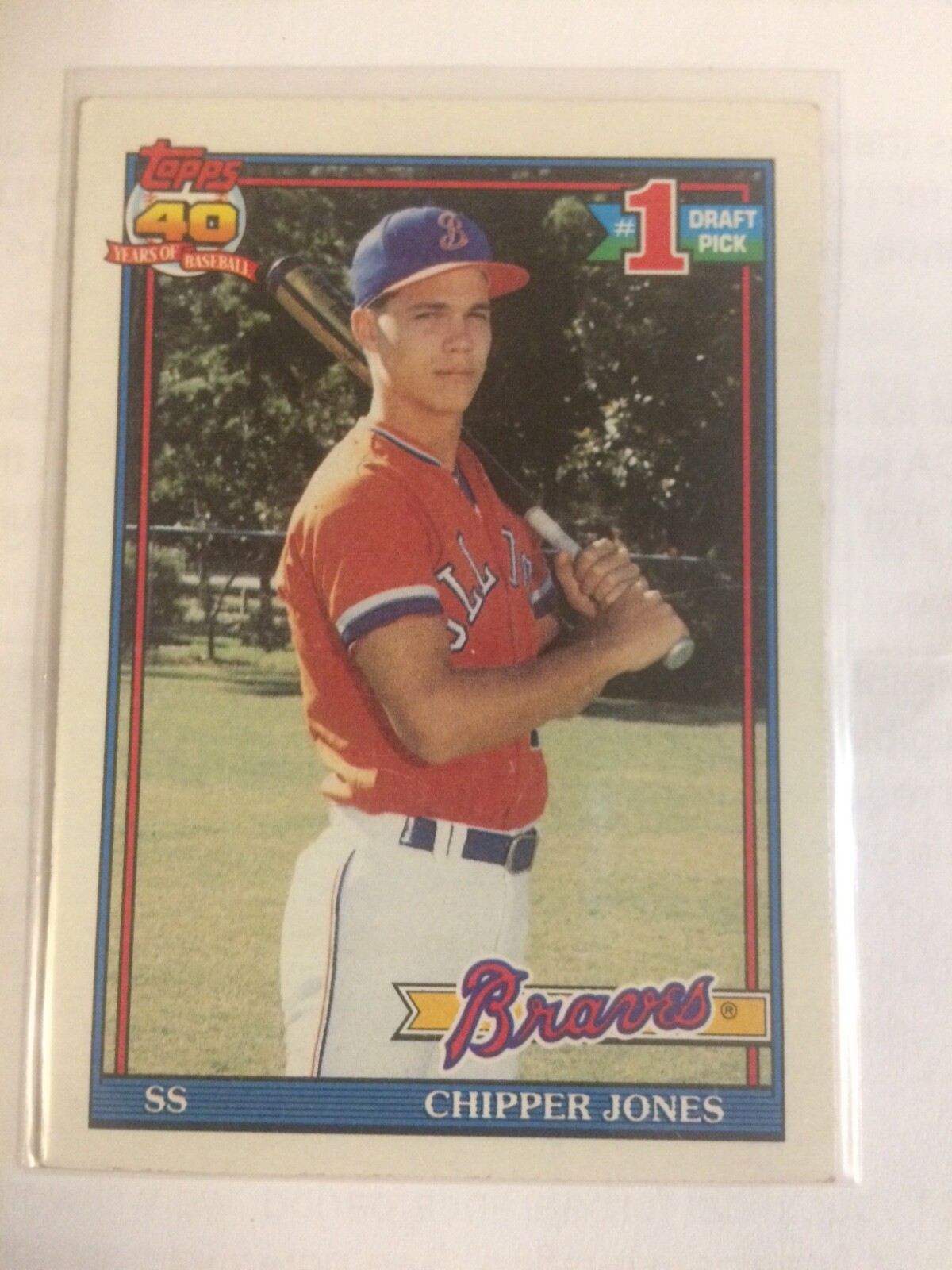 Chipper Jones 1991 topps RC card #333