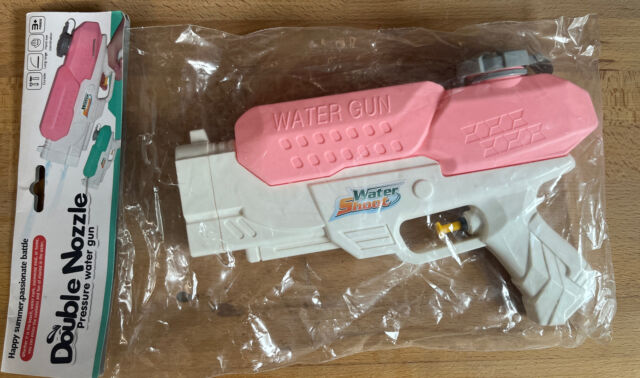 2x Wasserpistole - Water Gun 25 cm - Rosa/Weiß