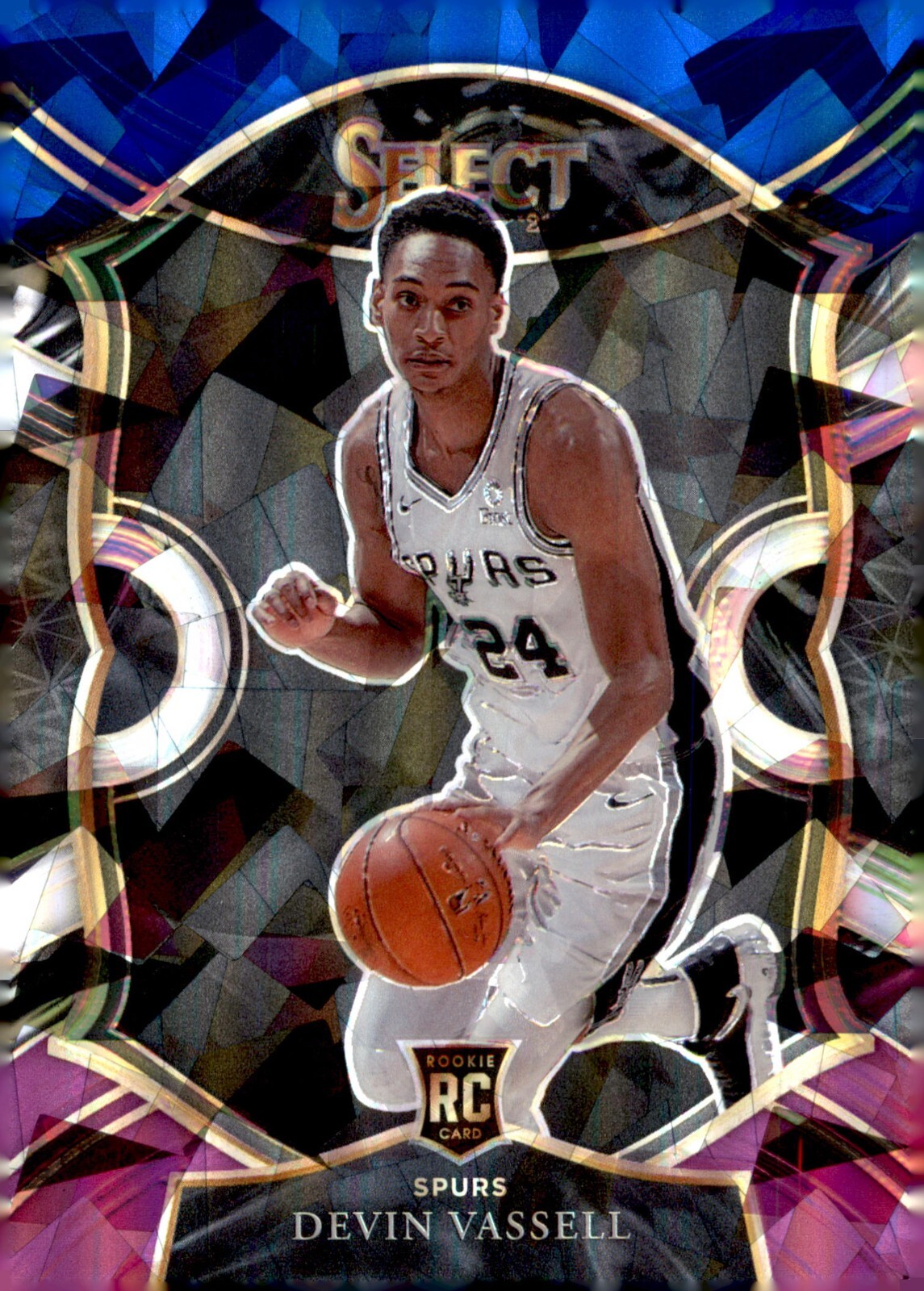 2020-21 Panini Select - Concourse Devin Vassell #71 Blue White Purple