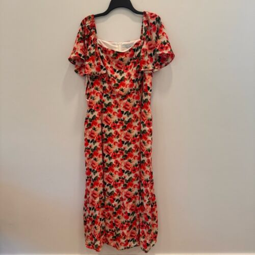 Vestido midi floral rosa JULIA JORDAN talla 16 - Imagen 2 de 3