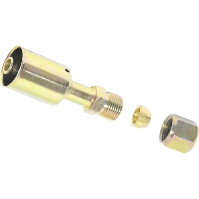 Steel 90º Tube-O Beadlock Fitting W/ Svc Port TO-10SB 90 SV R134A