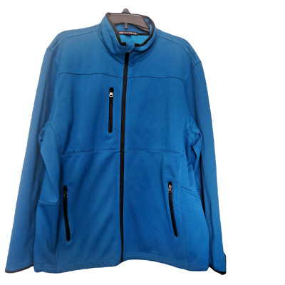 Port Authority Men XL Jacket  Blue Glacier PIQUE Long Sleeve Fleece F222