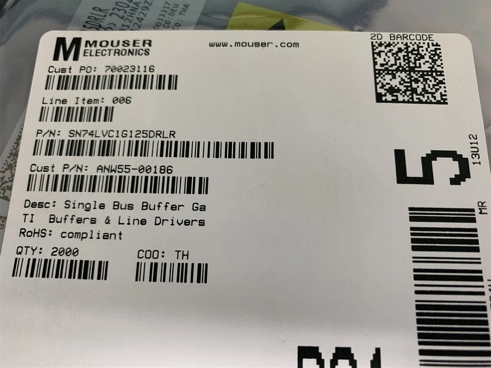 Nuevo 2000 piezas SN74LVC1G125DRLR Texas Instruments puerta intermediaria de bus único 3 estados Foto 2 de 3