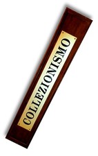 insegna targa collezionismo in legno e alluminio vintage anni 70