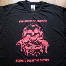DISCHARGE - THE PRICE OF SILENCE /BORN TO DIE IN THE GUTTER. TSHIRT hc punk