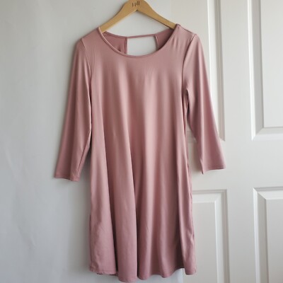 Entro Dusty Pink Swing Long Sleeve Side Pockets Shift Dress Size Medium | eBay Entro Dusty Pink Swing Long Sleeve Side Pockets Shift Dress Size Medium | eBay