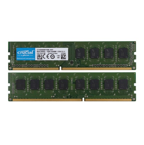 Kit Mémoire RAM Crucial 16 Go (2x8 Go) DDR3L 1600 MHz PC3L-12800S SODIMM - Pour Ordinateur Portable