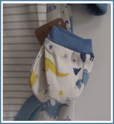 Baby Boys 5 Piece Dinosaur Starter Set Blue Cotton Layette Newborn - 6 Month NEW - Picture 14 of 14
