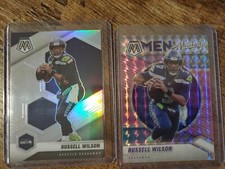 2021 Panini Mosiac Football Russell Wilson Men Of Mastery 41/49 And Silver Base