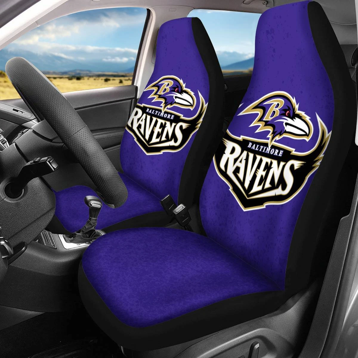 Car Seat Cover Personalized Nonslip Seat Protector for Baltimore Football
