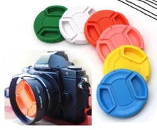 White Blue Red Green Yellow Pink Camera Lens cap 37 40.5 43 46 49 52 55 58 62 mm