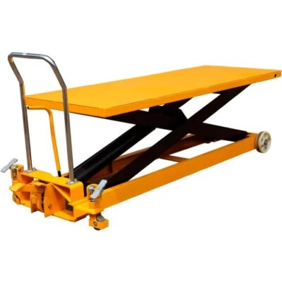 NEW! Long Deck Mobile Scissor Lift w/Oversized 80 x 30 Table Top 2200 LB Cap!!