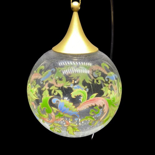 ROSENTHAL Glass Sphere Ornament Classic Kugel Renaissance 3 Pink Green Floral - Picture 2 of 14