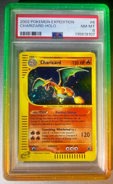 Pokemon Charizard Expedition Holo Rare Card #6 PSA 8