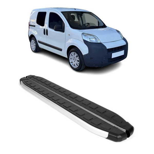 Seitenschweller Seitenbretter Trittbretter FüR Fiat Fiorino 2008-2017 Schwarz-image