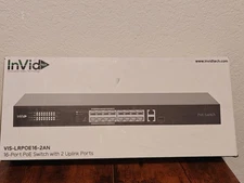 INVID TECH VIS-LRPOE16-2AN POE 16-PORT SWITCH WITH 2 UPLINK PORTS