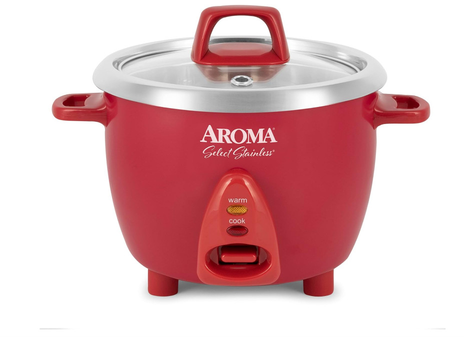 &ndash; 6-cup Cooked, 1.2qt, Red