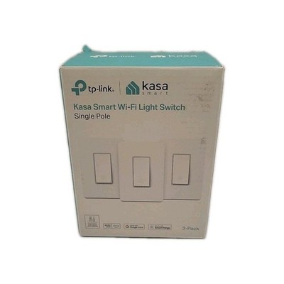 Kasa Smart Light Switch HS200P3, Single Pole, Needs Neutral Wire, 2.4GHz 3 Pack