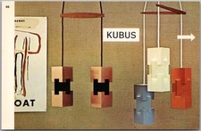 Vintage c1950s Danish Furniture FOG & MORUP Advertising POSTCARD "KUBUS" Lamps