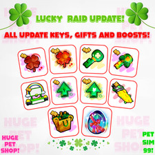 🍀LUCKY RAID UPDATE ITEMS🍀- 💪Pet Simulator 99 -🎮 - 🟢CHEAP &  Fast Delivery!