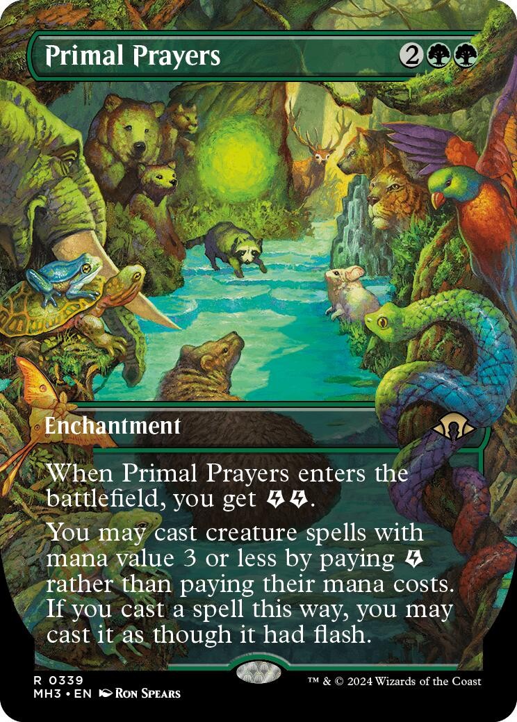 Primal Prayers (Borderless) Normal [MH3 - 339] LP MagicModern Horizons 3