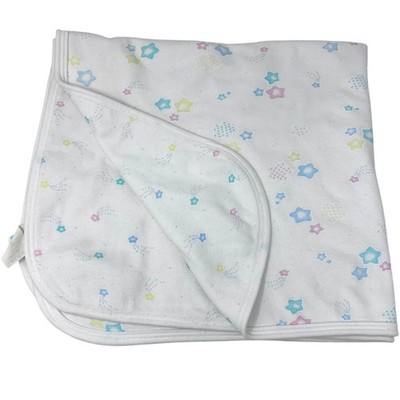 Bright Future Baby Blanket Vintage Shooting Star Cotton Pastel White 25x28''