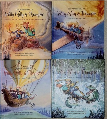 Lot Of 4 HC Series  1st Ed Willy Nilly & Thumper Books Signed By Author 