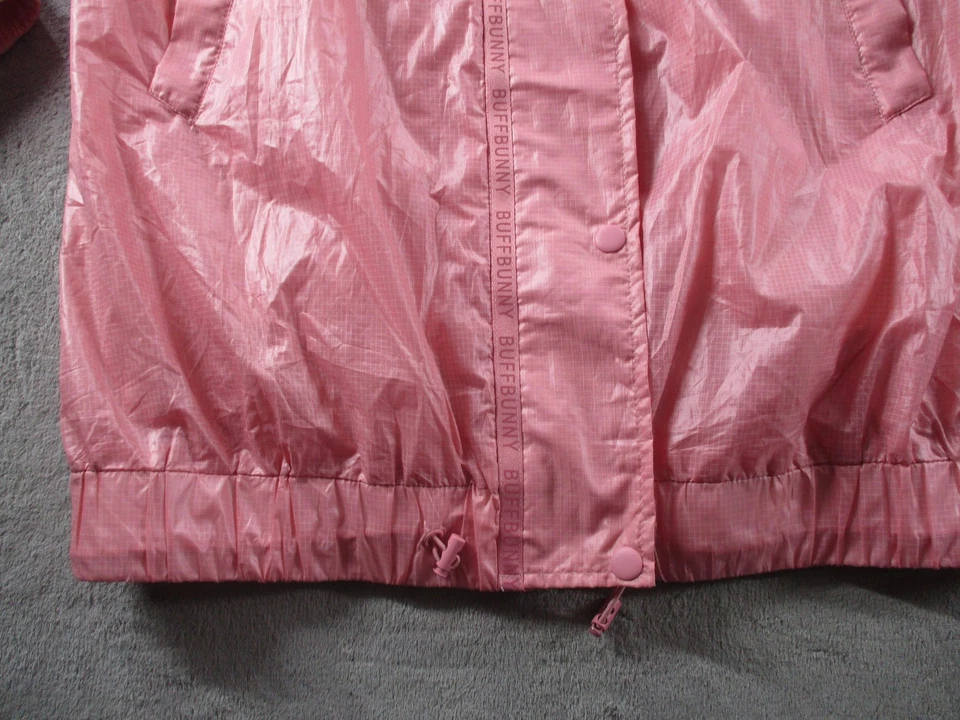 Chaqueta cortavientos Buff Bunny para mujer rosa mediana con capucha carcasa ligera Foto 2 de 4