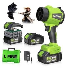 Leaf Blower Cordless - Lightweight Electric Handheld Blower with Battery Green