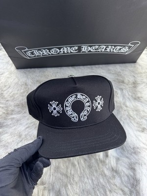 Chrome Hearts Horseshoe Denim Baseball Mütze | Schwarz | One Size | Flatcap