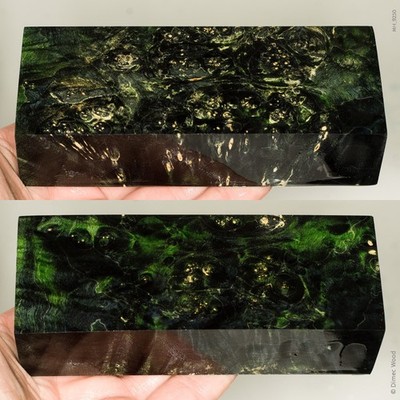 Stabilized box elder burl wood block | Knife Handle Material | MH_9250