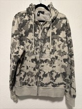 VTG Element Hoodie Men's XL Gray Camo Embroidered Boxy Skate Streetwear Y2K