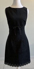 Платье VTG 90s Black Suede Modest