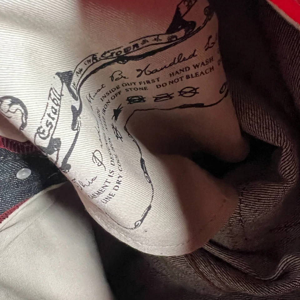 The Crown Holder Jeans 34x34 Raw Denim Black Gold Regis Vestio Japanese Rare NWT - Image 3 of 4