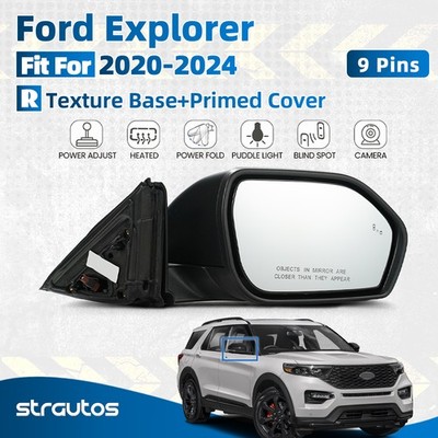 Side Mirror For 2020-2024 Ford Explorer Power W/Heated & HD Camera Right 9 Pins