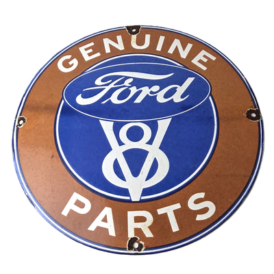 #ad #ad Vintage Ford Motors Sign V8 Garage Gas Pump Classic Automotive Porcelain Sign $140.47