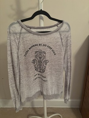 Miken Flow Every Morning We Are Born Again grey long sleeve size large