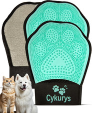 Pet Hair Removal Glove for Dogs  Cats 2-Pack , 2-In-1 Double-Sided Pet Grooming