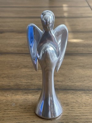 Nambe Holiday Collection Nativity Angel Figurine, Alloy Metal - Silver 5 