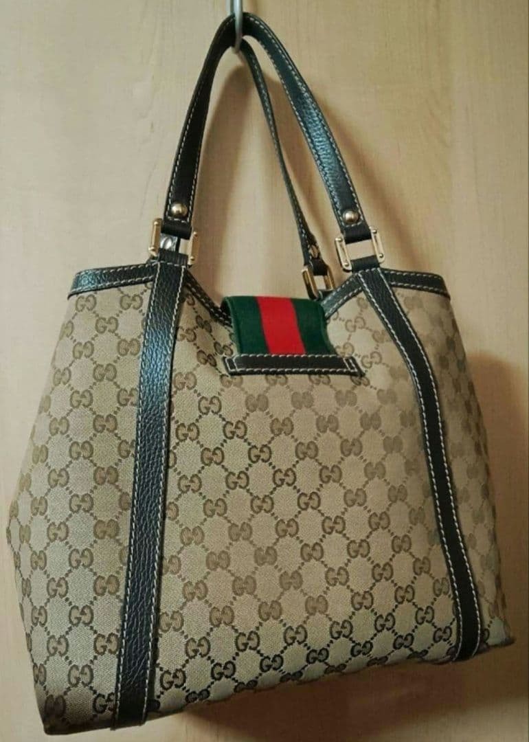 GUCCI GG Canvas Tote Bag Shoulder Bag Authentic Excellent Condition thumbnail 3