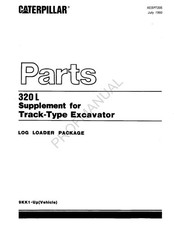 Caterpillar Cat 320 L Track Type Excavator Supplement Parts Catalog Manual