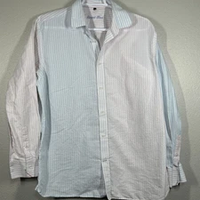 Visconti Black Shirt Mens XXL Pastel Blue Pink Check 100% Cotton Long Sleeve